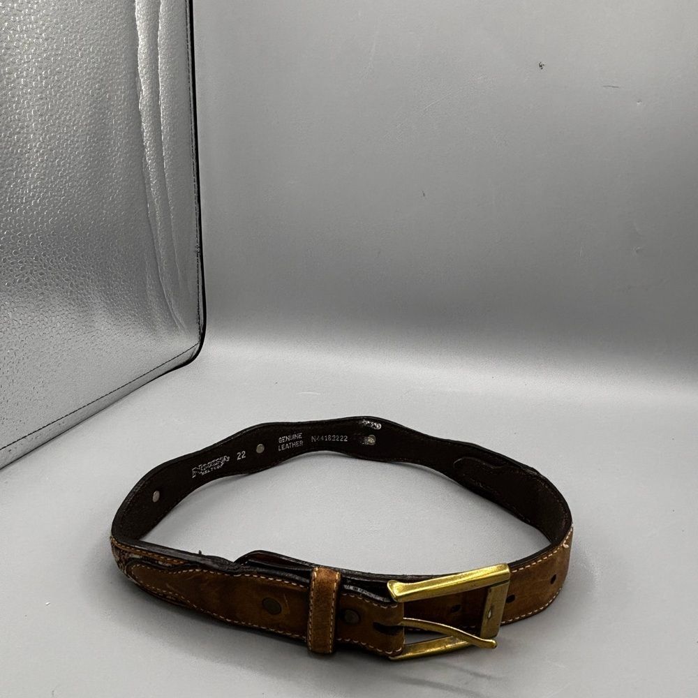 Youth Boys Nocona Western Leather 12 Gauge Shotgun Woodland Camo Belt